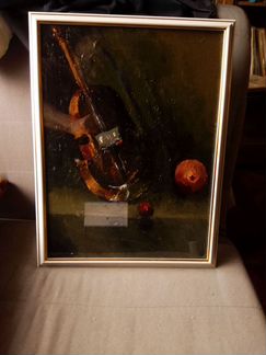 Скрипка №3 картон, 30х40 оформлена