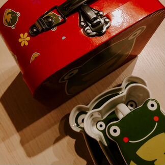 Набор детской посуды «Лягушонок»