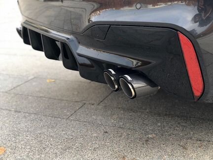 Насадки двойные на глушитель Акрапович M5 BMW G30