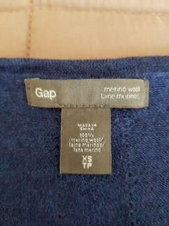 Джемпер Gap синий. Шерсть-меринос. р.XS