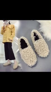 Волосатые тапки- мокасины с Алиэкспресс