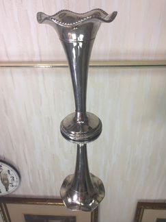 Ваза подсвечник цветок серебрение