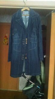 Джинсовый плащь