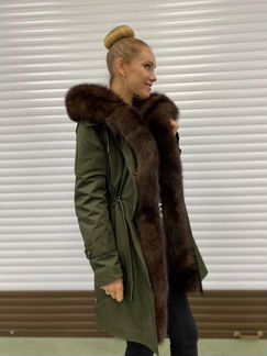 Парка с натуральным мехом