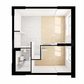 1-к апартаменты, 44.7 м², 17/28 эт.