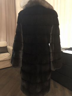 Шуба blackglama поперечка соболь