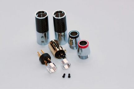 Коннектор балансный XLR карбон золото