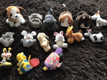 Мини-зверушки, игрушки мягкие, 15 шт