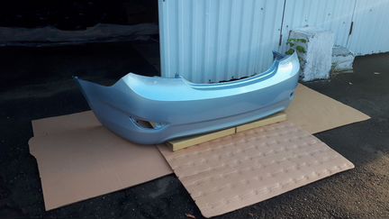 Hyundai Solaris бампер задний голубой