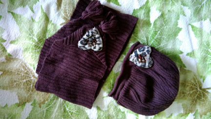 Комплект шапка, шарф