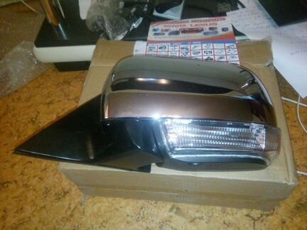 Зеркало левое Mitsubishi pajero 4 2006- 10 конт