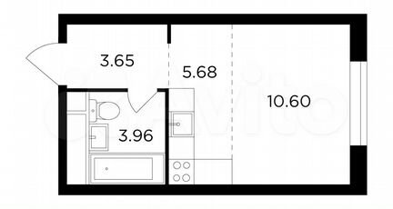 Квартира-студия, 23.9 м², 4/29 эт.