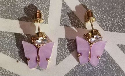 Серьги с цирконием кубической огранки женские