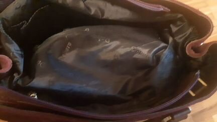 Сумка винного цвета из натуральной замши