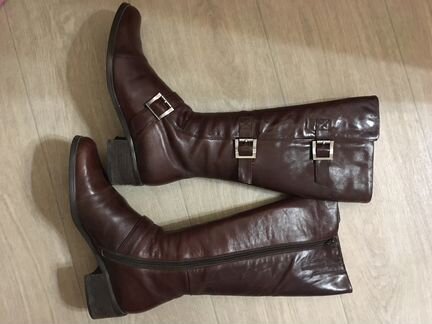 Сапоги кожаные