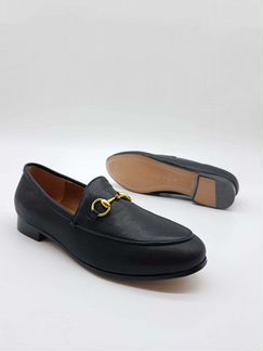 Топсайдеры лоферы черные кожаные гуччи