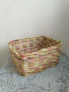 Плетёная интерьерная корзинка