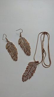 Комплект подвеска и серьги. Новый.Бижутерия люкс