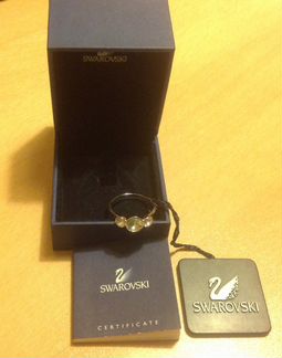 Кольцо(р.17,5) Swarovski.Клеймо,сертиф