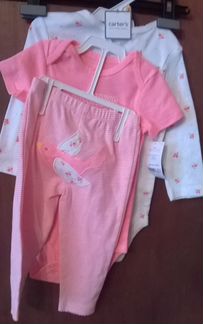 Новый гарнитур Carters из трех частей д/девочки