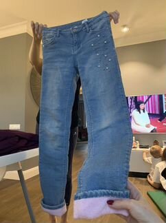 Тёплые джинсы для девочки 158