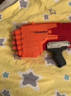 Nerf twinshok с пулями