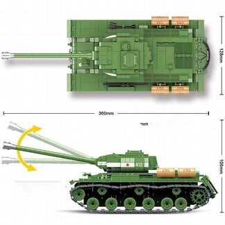 Лего/Брикс/аналог Танк ис-2 времен ВОВ