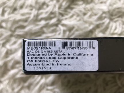 Mac OS X Leopard 10.5 Установочный DVD новый