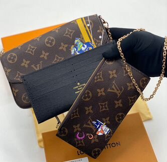 Клатч Louis Vuitton lv женский желтый