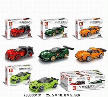 Конструктор машинки Sembo Машинки гоночные 32 вида