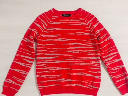 Джемпер свитер красный Зебра люрекс новый