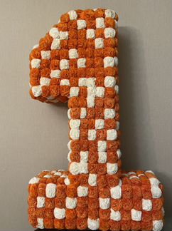 Объемная цифра 1 на годик