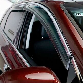 Дефлекторы Nissan Murano хром нержавеющий молдинг