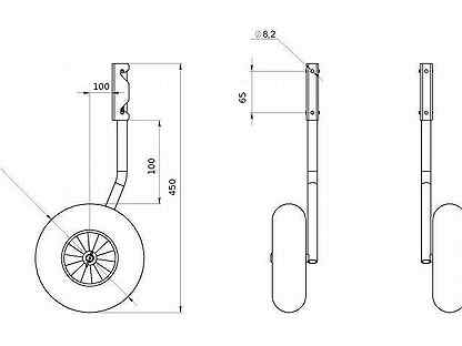 Транцевые колеса для лодки пвх чертеж
