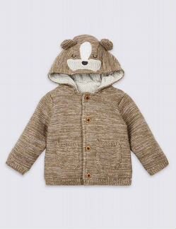 Новый кардиган Мишка M&S р.0-3мес,3-6м,6-9м,9-12м