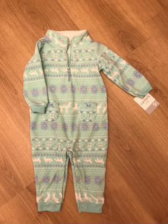 Carter’s комбинезон/ слип флисовый новый 9 мес
