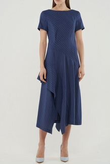 Платье женское синее в полоску MReason