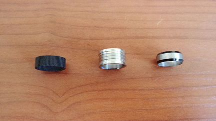 Кольца мужские стальные 18,5