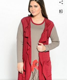 Костюм: платье + жилет 60 размер