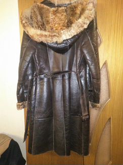 Кожанное пальто