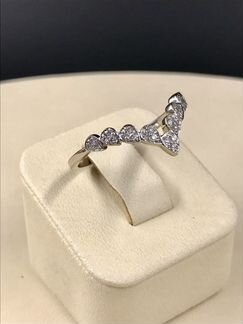 Золотое кольцо с бриллиантами 585 пробы РФ