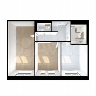 2-к квартира, 50.9 м², 2/22 эт.