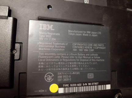 Редчайший планшет IBM 9103