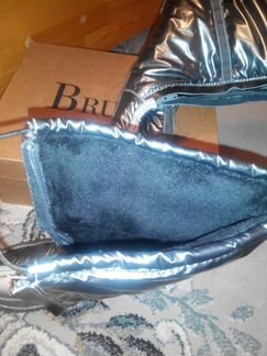 Новые серебристые сапоги brucco