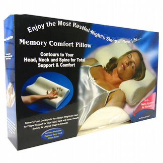 Ортопедическая подушка с памятью Memory Foam Pillo
