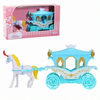 Карета с лошадкой Amore Bello свет и звук, на батарейках (JB0207204)