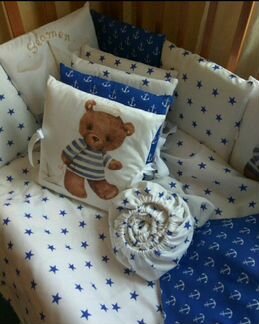 Бортики-подушки в кроватку