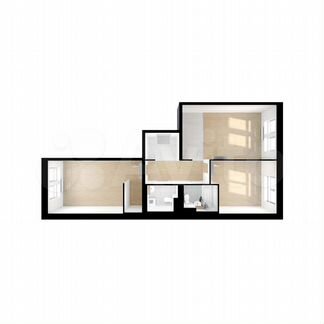 2-к квартира, 72 м², 7/15 эт.