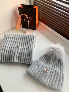 Шарф Moncler серый