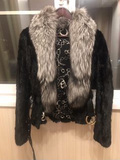 Шуба автоледи норка+чернобурка